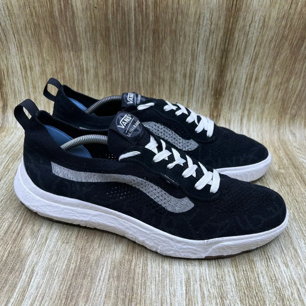 Vans UltraRange VR3 Men's Size 11.5 Black White Grey Knit Sustainable Sneakers